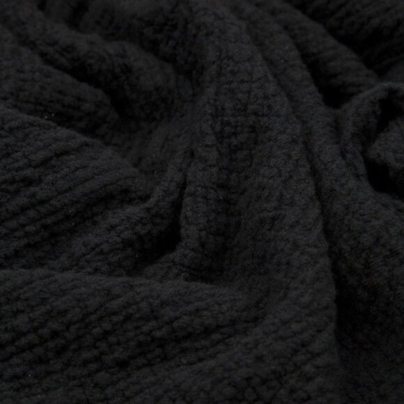 Grizas Black Detachable Collar Wool Blend Asymmetric Tunic Top - S/M - Picture 13 of 14